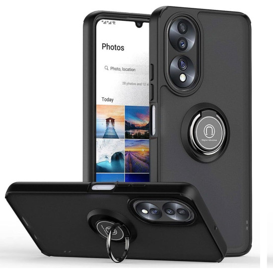 AL Safwah Case Ring Holder With Kickstand Hybrid Protective Cover For HUAWEI HONOR X7B