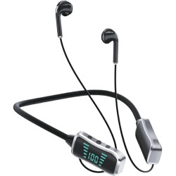 Smart King - KL50 Bluetooth Neckband Earphones, 68 Hours Playtime, LED Display, TF Card Support