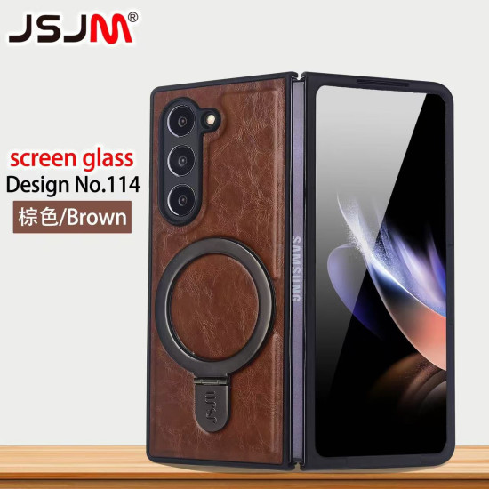 (Design-114) Stand Case with Front Cover Glass