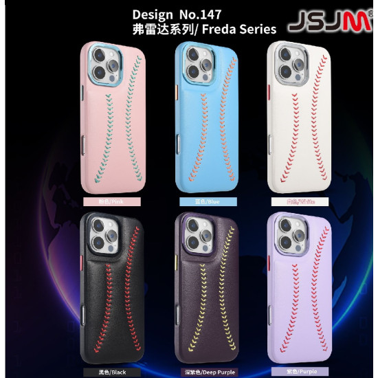 (Design-147) Frada Designable Baseball Leather For iPhone Case