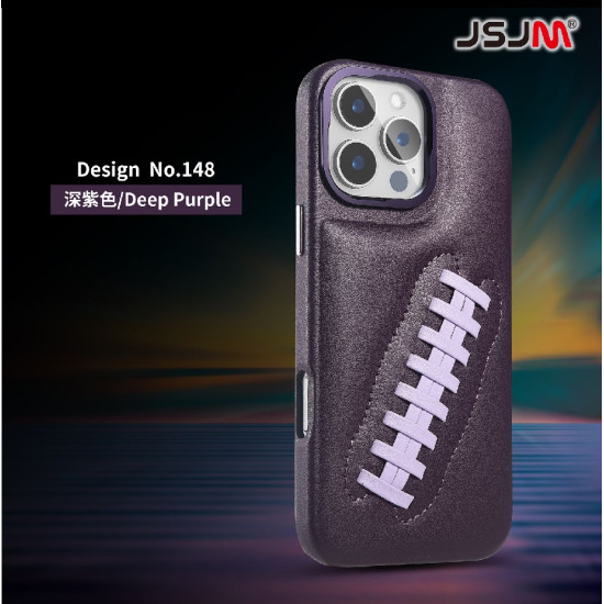 (Design-148) Chasel Leather Rugby Ball Design For iPhone Case