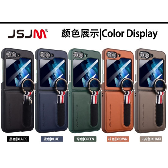 Case For Galaxy Z Flip 3 - Ring Case with Front Cover Glass ( Design - 117 )