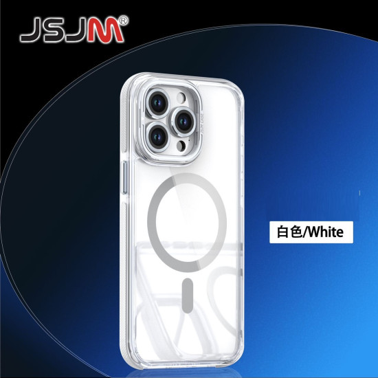(Design-123) JSJM Mag Safe Camera Glass Stand Back Case