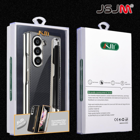 (Design-130) Magnetic Pen With Ring-JSJM Back Case With Magnetic Plating Protective Cover with Front Cover Glass