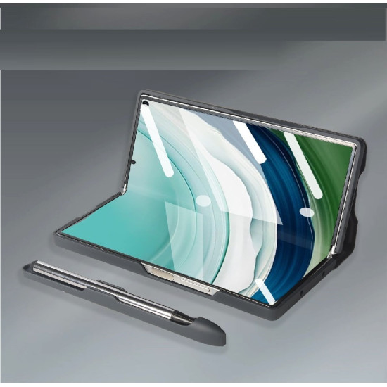 Case For Galaxy Z Fold 6 - Galaxy Z Fold 6 Leather Case + Front Glass + Magnetic Pen + Wallet ( Design - 131 )