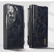 Case For Galaxy Z Fold 6 - Galaxy Z Fold 6 Leather Case + Front Glass + Magnetic Pen + Wallet ( Design - 131 )