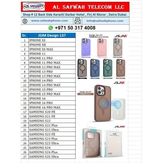 (Desgin-137) Premium Matte Magnetic Translucent Phone case