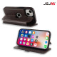 Case For iPhone 15 Pro JSJM Leather Flip Case With Card Holder For Apple iPhone 15 Pro ( Design - 82 )