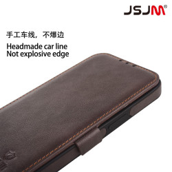 Case For iPhone 16  JSJM Leather Flip Case With Card Holder For Apple iPhone 16  ( Design - 82 )