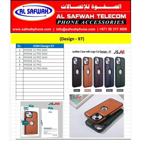 (Design-97) Leather Case with logo Cut