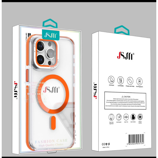 (Design-123) JSJM Mag Safe Camera Glass Stand Back Case