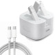 NUMBFISH - 35W USB-C Power Adapter With usb-c to Type-C to Type C Cable