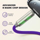 NUMBFISH - 4-in-1 USB C Cable, Multi Charger Cable with Breathing Light, Fast Charging