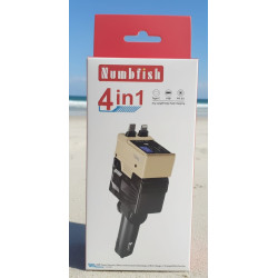 NUMBFISH - Car Charger, 4 in 1 Fast Car Phone Charger Retractable Cables and USB Car Charger