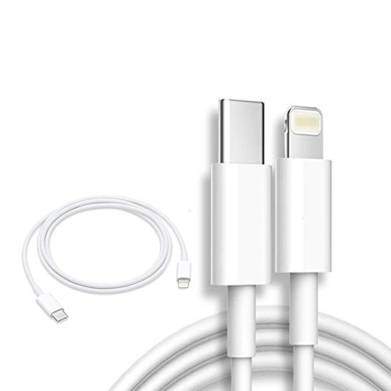NUMBFISH - USB C Cable 1 Meter Type C Fast Charging Cable, Type C TO Lightining Cable (White)