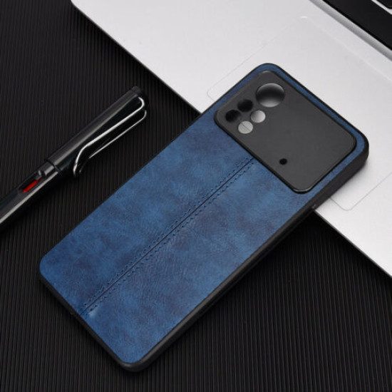 AL Safwah PC Case For Xiaomi Poco M4 Pro (4G) Business Hybrid  PU Leather TPU Back Case Cover