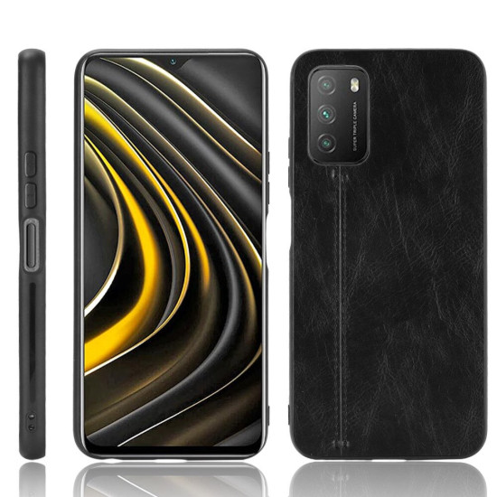 AL Safwah PC Case For Xiaomi Redmi 9T Business Hybrid  PU Leather TPU Back Case Cover