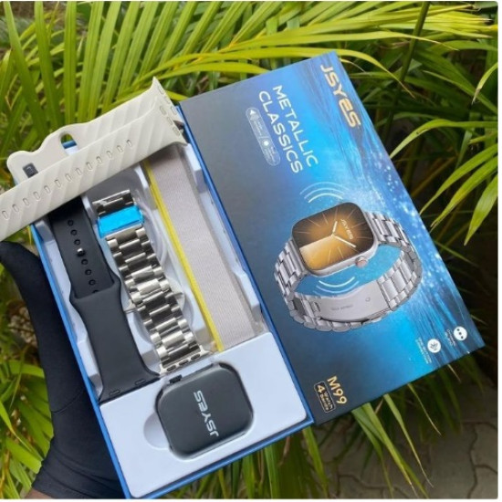 King Watch - M99 Smart Watch Men Sports Smart watch Bluetooth Call Magnetic Charging Watch 4 Pairs Strap