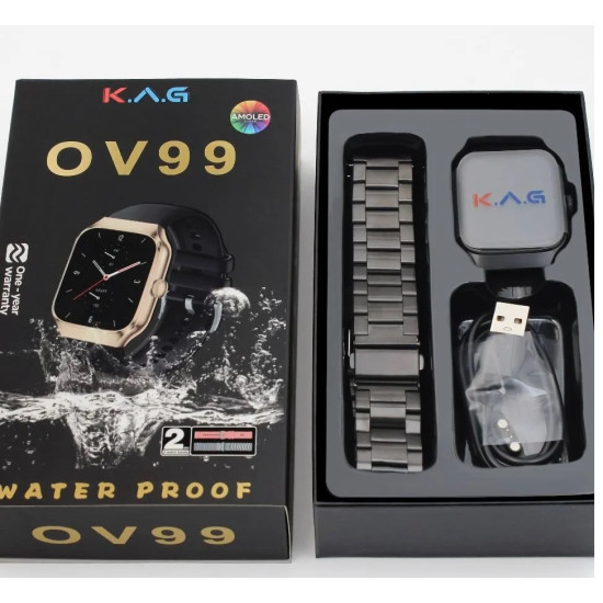 King Watch - OV99 Android Smartwatch With Water Proof and 2 Pair Straps