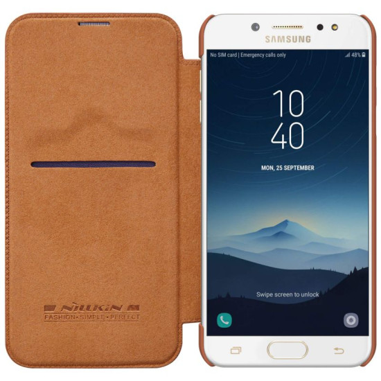Samsung Galaxy C8 ( J7 PLUS ) Nillkin Qin Series Leather case
